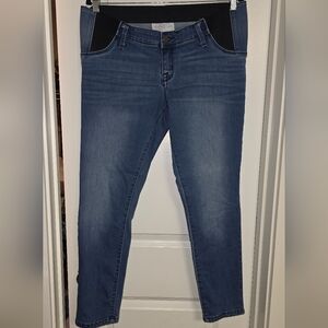 Isabel Maternity Ingrid & Isabel Dark Blue Ankle Jeans Sz 10 Jeggings 27" Length